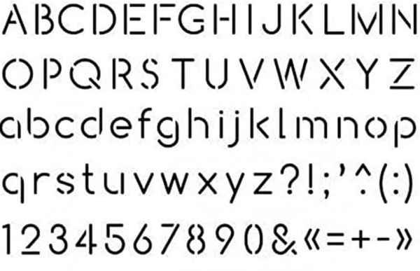 Alphabet, Schablone - Artemio